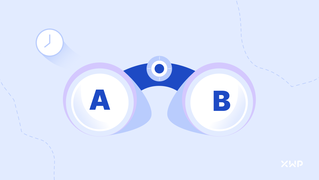 Binoculars with A and B on each lense.
