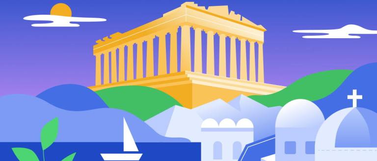 An illustration of the Acropolis in Athens