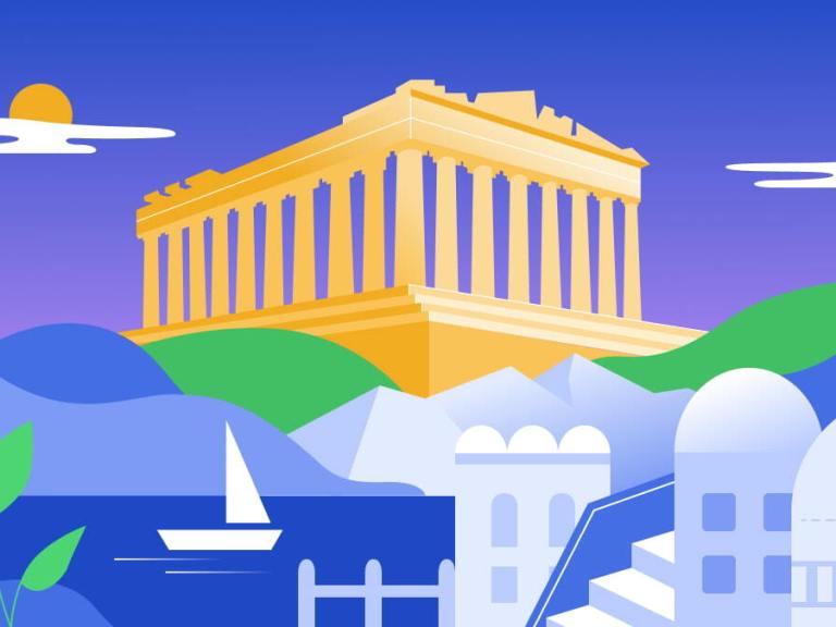 An illustration of the Acropolis in Athens