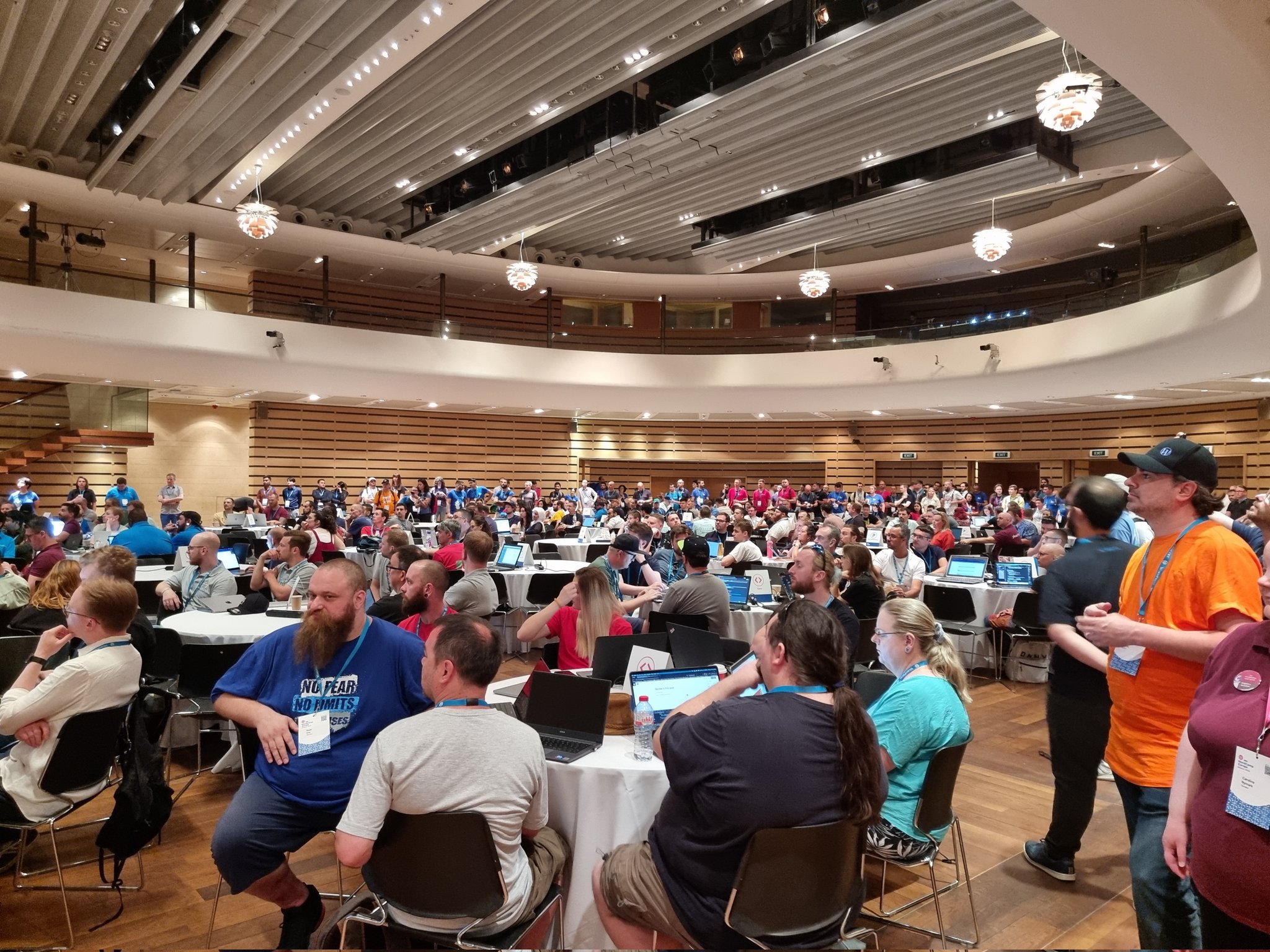 A full auditorium for contributor Dy at WCEU 2023