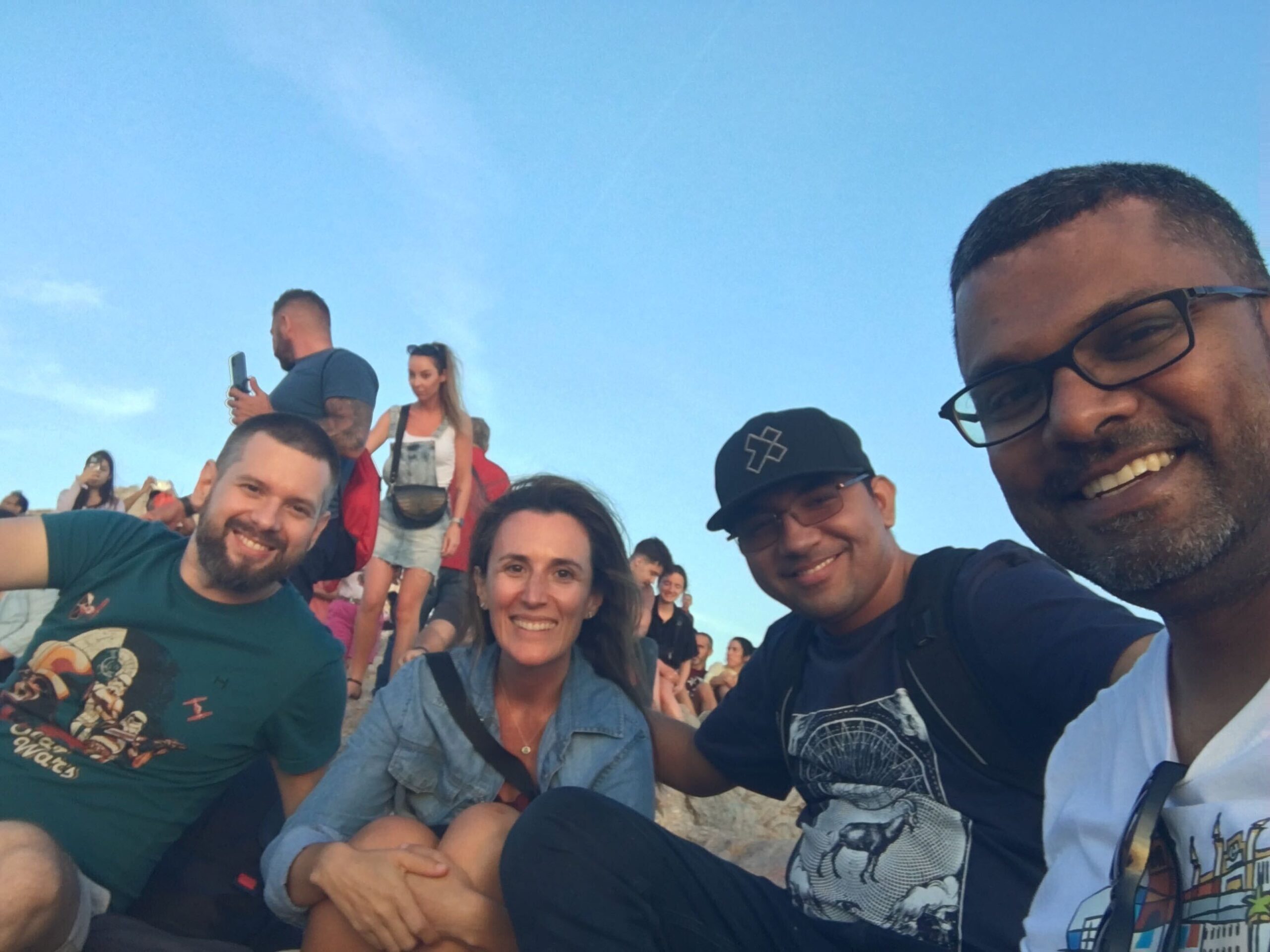 A selfie of XWPeople atop the Acropolis hill in Athens