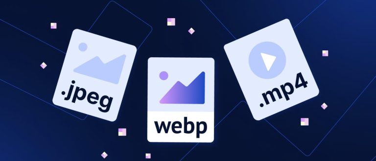 icons for .jpeg, .webp and .mp4, three popular visual file formats.