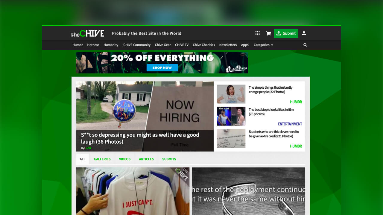 Image of Chive Media's Website