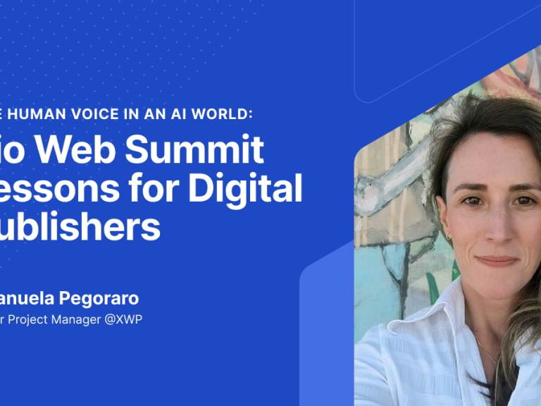 Featured image combining the title of the blog post with picture of Emanuela Pegoraro, Senior Project Manager at XWP.