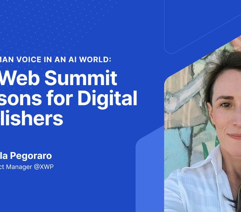 Featured image combining the title of the blog post with picture of Emanuela Pegoraro, Senior Project Manager at XWP.
